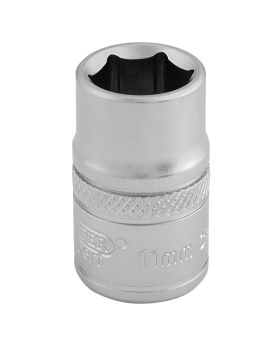 Draper Tools 3/8 Square Drive 6 Point Metric Socket (11mm) DRA16536