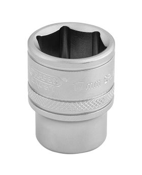 Draper Tools 3/8 Square Drive 6 Point Metric Socket (17mm) DRA16543