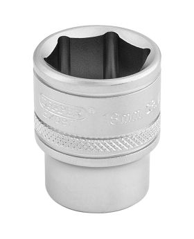 Draper Tools 3/8 Square Drive 6 Point Metric Socket (18mm) DRA16544