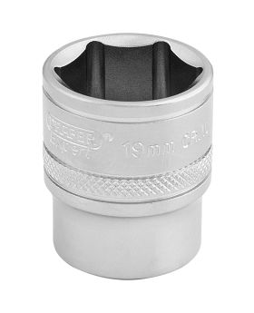 Draper Tools 3/8 Square Drive 6 Point Metric Socket (19mm) DRA16545