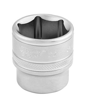 Draper Tools 3/8 Square Drive 6 Point Metric Socket (22mm) DRA16547