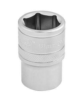 Draper Tools 1/2 Square Drive 6 Point Metric Socket (18mm) DRA16608