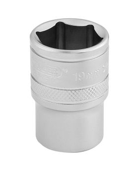 Draper Tools 1/2 Square Drive 6 Point Metric Socket (19mm) DRA16609