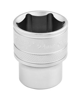 Draper Tools 1/2 Square Drive 6 Point Metric Socket (24mm) DRA16615