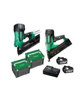 Hitachi/Hikoki 18VFRAMERCOMBO1(HRZ) 18V 5.0Ah Li-Ion Cordless Brushless 2pce Nailer Combo Kit-FDB