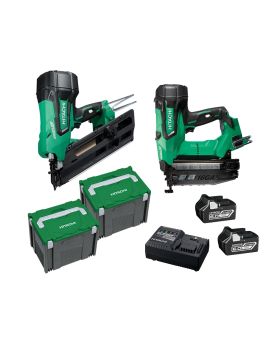 Hitachi 18VFRAMERCOMBO2 18V Brushless Framing & C Brad Fixing Gun Cordless Combo Kit