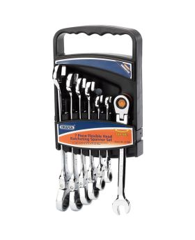 Draper Tools Draper Hi-Torq&#174; Metric Flexible Head Ratcheting Combination Spanner Set (7 Piece) DRA25396