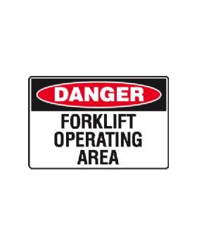FORKLIFT OPERATING AREA SIGN 25DSAV