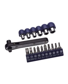 Draper Tools Offset Ratchet Screw and Socket Driver Set (17 Piece) DRA30781