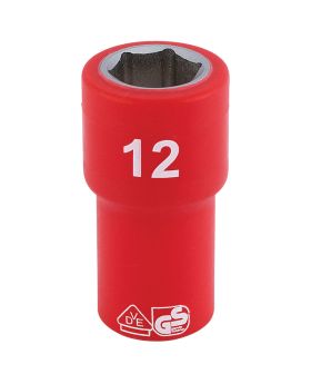 Draper Tools 1/4 Sq. Dr. Fully Insulated VDE Socket (12mm) DRA31490