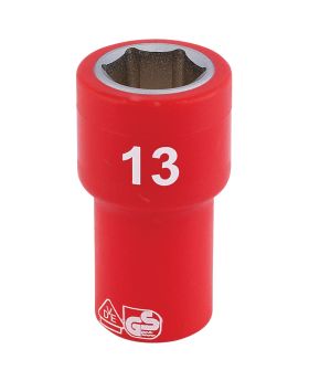 Draper Tools 1/4 Sq. Dr. Fully Insulated VDE Socket (13mm) DRA31491