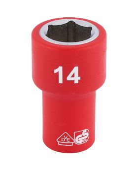 Draper Tools 1/4 Sq. Dr. Fully Insulated VDE Socket (14mm) DRA31492