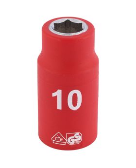 Draper Tools 3/8 Sq. Dr. Fully Insulated VDE Socket (10mm) DRA31558