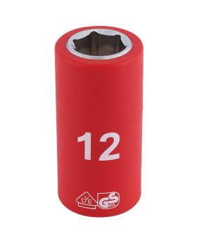 Draper Tools 3/8 Sq. Dr. Fully Insulated VDE Socket (12mm) DRA31615