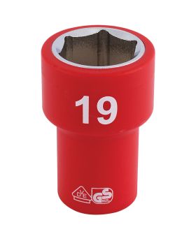 Draper Tools 3/8 Sq. Dr. Fully Insulated VDE Socket (19mm) DRA31740