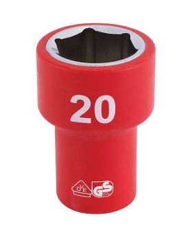 Draper Tools 3/8 Sq. Dr. Fully Insulated VDE Socket (20mm) DRA31748