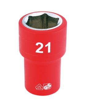 Draper Tools 1/2 Sq. Dr. Fully Insulated VDE Socket (21mm) DRA31941