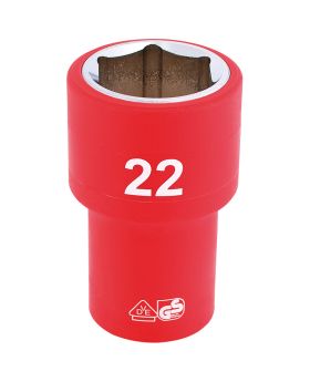 Draper Tools 1/2 Sq. Dr. Fully Insulated VDE Socket (22mm) DRA31951