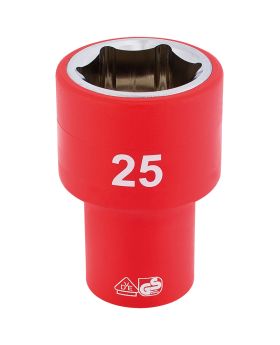 Draper Tools 1/2 Sq. Dr. Fully Insulated VDE Socket (25mm) DRA31961