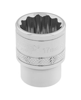 Draper Tools 3/8 Square Drive Hi-Torq&#174; 12 Point Socket (17mm) DRA32781