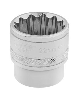 Draper Tools 3/8 Square Drive Hi-Torq&#174; 12 Point Socket (22mm) DRA32800