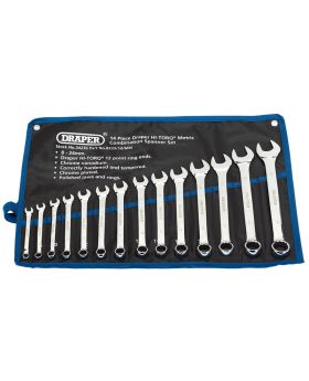 Draper Tools Metric Combination Spanner Set (14 Piece) DRA34236