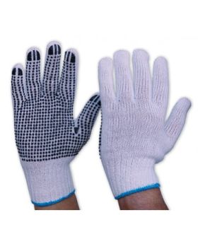 PROCHOICE Knitted Poly/Cotton Gloves with PVC Dots - Mens 342KPDB