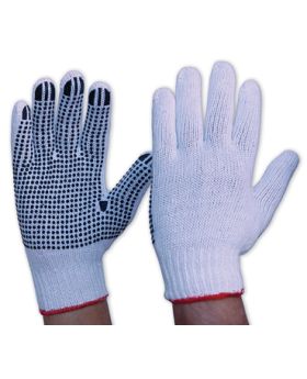 PROCHOICE Knitted Poly/Cotton Gloves with PVC Dots - Ladies 342KPDBL