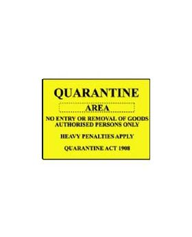 QUARANTINE 'INSPECTION AREA' SIGN 389MC