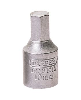 Draper Tools 10mm Hexagon 3/8 Square Drive Drain Plug Key DRA38328