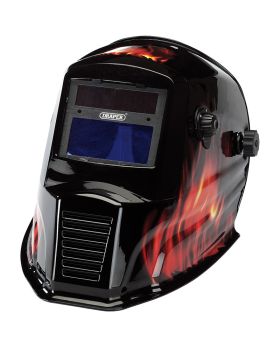 Draper Tools Solar Powered Auto-Varioshade Welding and Grinding Helmet-Flame DRA38392