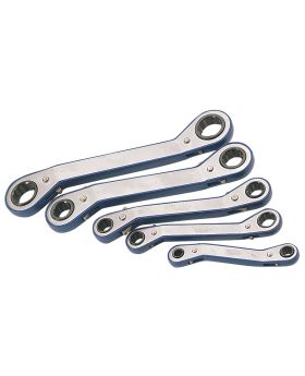 Draper Tools Offset Metric Ratcheting Ring Spanner Set (5 Piece) DRA39226