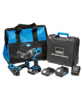 Draper Tools Storm Force&#174; 20V Cordless Impact Kit (7 Piece) DRA40448