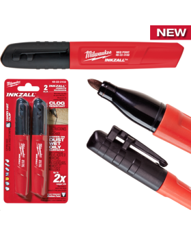 Milwaukee 48223102 INKZALL™ Black Medium Point Marker - 2 Pack