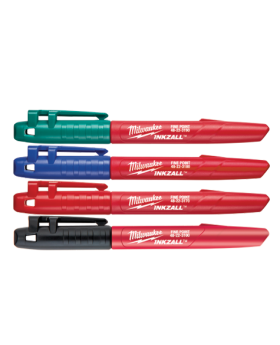 Milwaukee 48223106 INKZALL 4-Pack Coloured Fine Point Markers