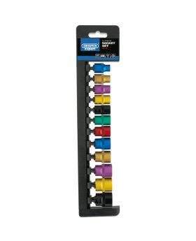 Draper Tools 3/8 Sq. Dr. Metric Coloured Socket Set (12 Piece) DRA50195