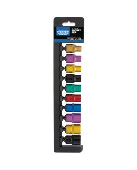 Draper Tools 1/2 Sq. Dr. Metric Coloured Socket Set (10 Piece) DRA50493