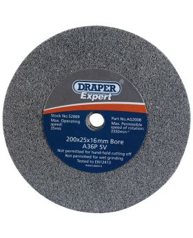 Draper Tools 200 X 25mm Grinding Wheel 30 Grit DRA52069