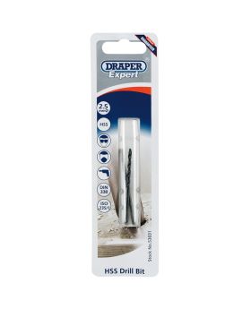 Draper Tools Expert 2.5mm HSS Twist Drill for 3 x 0.5 Taps DRA53031