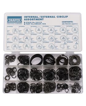 Draper Tools Internal and External Circlip Assortment (285 Piece) DRA56379