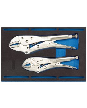 Draper Tools Self Grip Plier Set in 1/4 Drawer EVA Insert Tray (2 Piece) DRA63191