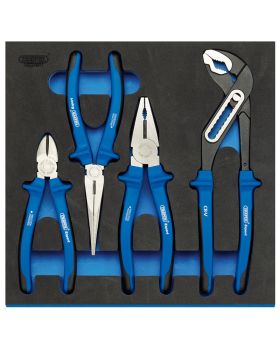 Draper Tools Heavy Duty Plier Set in 1/2 Drawer EVA Insert Tray (4 Piece) DRA63263