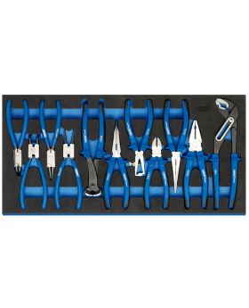 Draper Tools Heavy Duty Plier Set in Full Drawer EVA Insert Tray (11 Piece) DRA63268