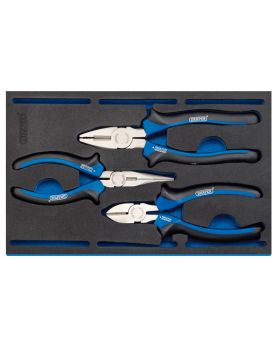 Draper Tools Plier Set in 1/4 Drawer EVA Insert Tray (3 Piece) DRA63301