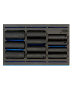 Draper Tools 1/2 Sq. Dr. Impact Socket Set in 1/4 Drawer EVA Insert Tray (11 Piece) DRA63483