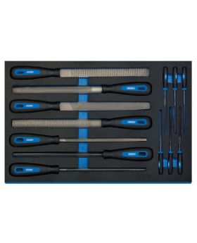 Draper Tools Hand File Set in 3/4 Drawer EVA Insert Tray (13 Piece) DRA63513