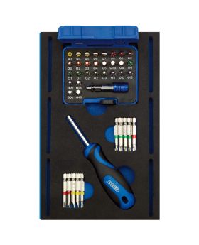 Draper Tools Screwdriver Insert Bits and Driver in 1/4 Drawer EVA Insert Tray (40 Piece) DRA63514