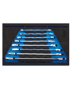 Draper Tools Open Ended Spanner Set in 1/4 Drawer EVA Insert Tray (8 Piece) DRA63524