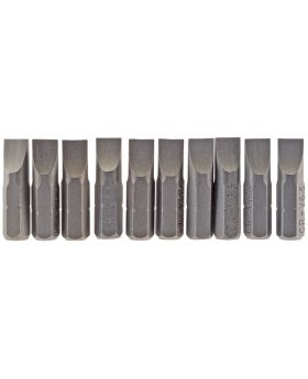 Draper Tools 6.5mm 1/4 Hex. Plain Slot Insert Bit 25mm Long x 10 DRA64034