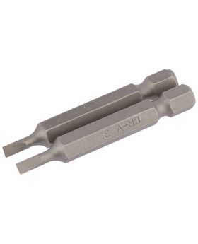 Draper Tools 3mm 1/4 Hex. Plain Slot Insert Bit 50mm Long x 2 DRA64088